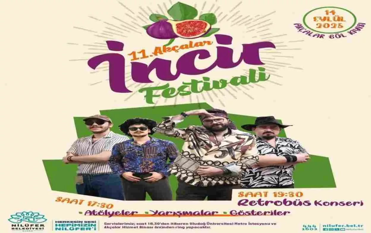 Nilüfer Belediyesi'nin geleneksel hale getirdiği Akçalar İncir Festivali, bu yıl 11'inci kez kapılarını açıyor. 14 Eylül Pazar günü Akçalar Göl Kıyısı'nda gerçekleştirilecek festival, incir üreticileri ile vatandaşları bir araya getirecek.